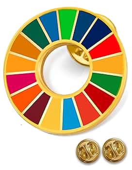 SDGs ピンバッジ　17色フルセット　限定ポストカード　冊子付き Amazon.co.jp: SDGs 国連 17色 公式 ピンバッジ バッジ バッチ